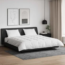 vidaXL Dekbed Set met kussen 3 pcs Wit Donsveertjes