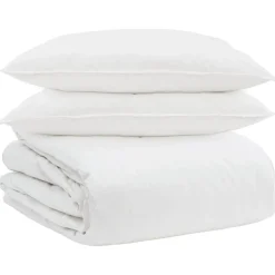 vidaXL Dekbed Set met kussen 3 pcs Wit Donsveertjes