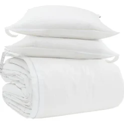 vidaXL Dekbed Set met kussen 3 pcs Wit Donsveertjes