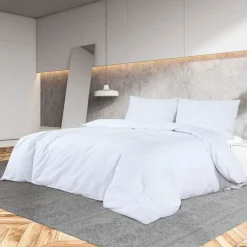 vidaXL Dekbedovertrekset lichtgewicht 140x200 cm microvezel wit