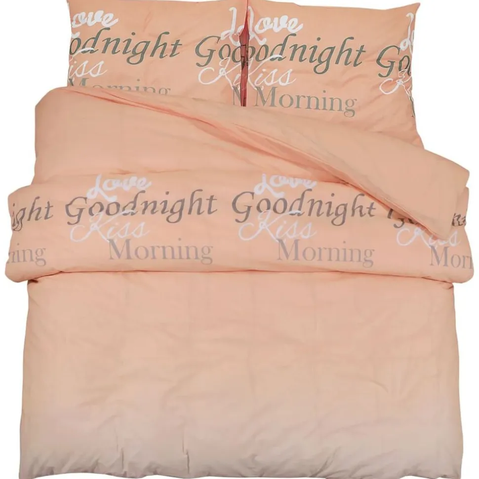 vidaXL Dekbedovertrekset 140x200 cm katoen roze