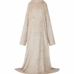vidaXL Deken hoodie Beige F Flanel