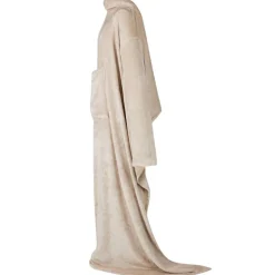 vidaXL Deken hoodie Beige F Flanel
