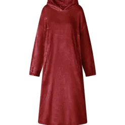 vidaXL Deken hoodie Bordeaux Rood s Flanel