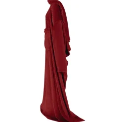 vidaXL Deken hoodie Bordeaux Rood F Flanel