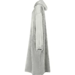 vidaXL Deken hoodie Grijs s Flanel