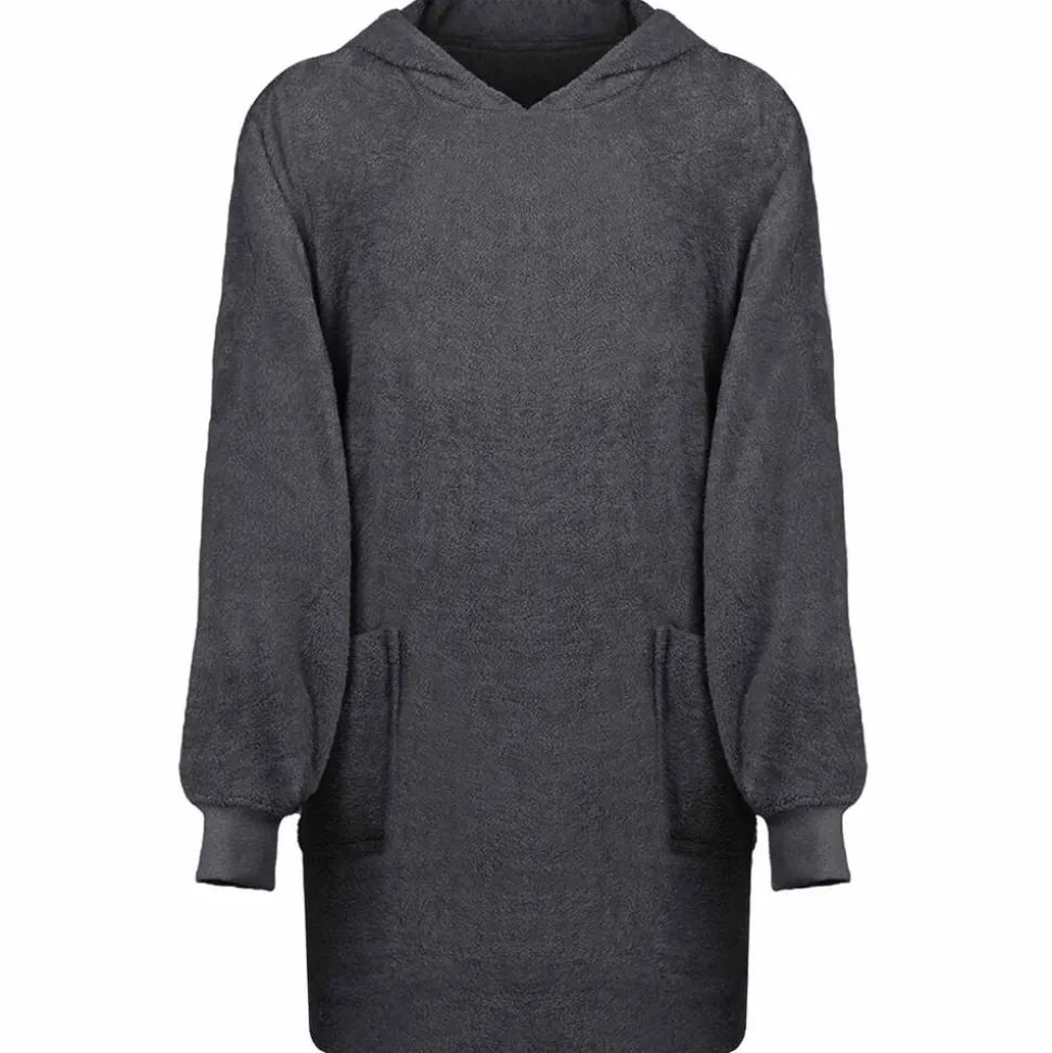 vidaXL Deken hoodie KINN Antraciet L Katoen