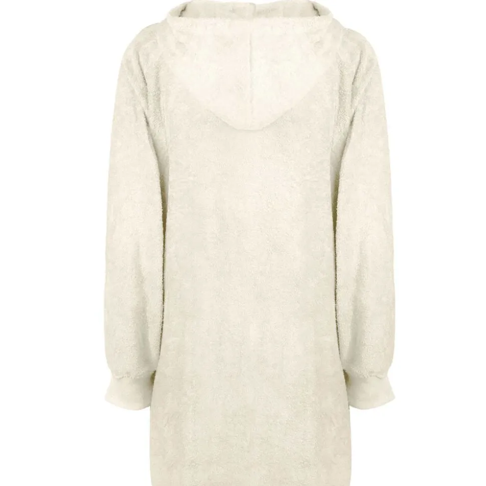 vidaXL Deken hoodie KINN Crème L Katoen