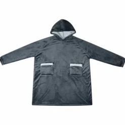 vidaXL Deken hoodie Marineblauw M Fleece en Flanel