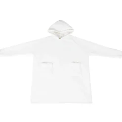 vidaXL Deken hoodie Wit M Fleece en Flanel