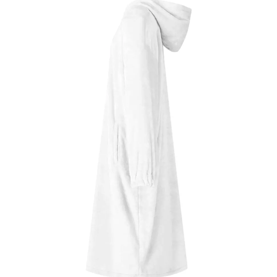 vidaXL Deken hoodie Wit s Flanel