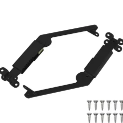 vidaXL Deksel ondersteunend scharnier 2 pcs Zwart 192 x 32 x 50 mm