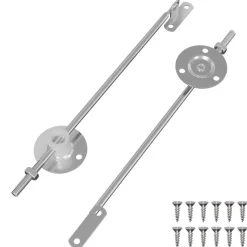 vidaXL Deksel ondersteunend scharnier 2 pcs Zilver 194 x 36 x 18 mm