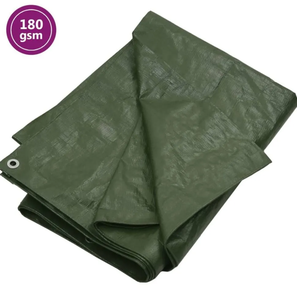 vidaXL Dekzeil 180 g/m² 2x3 m HDPE groen