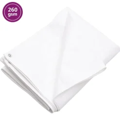 vidaXL Dekzeil 260 g/m² 2x3 m HDPE wit