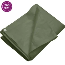 vidaXL Dekzeil 260 g/m² 2x3 m HDPE groen
