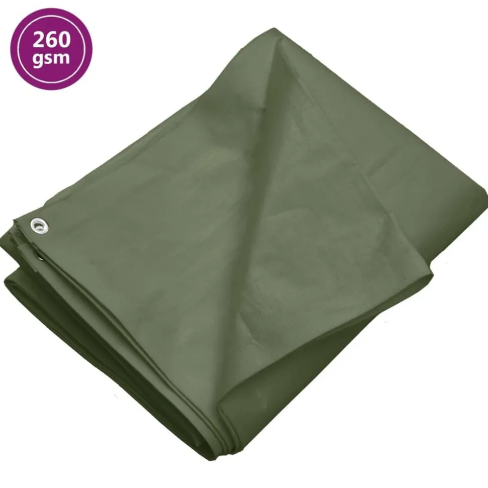 vidaXL Dekzeil 260 g/m² 2x3 m HDPE groen