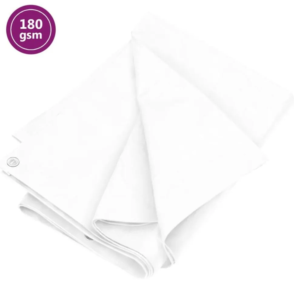 vidaXL Dekzeil 180 g/m² 2x3 m HDPE wit