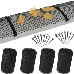 vidaXL 4-delig Gootgaas met klemmen 1,08 ㎡ HDPE