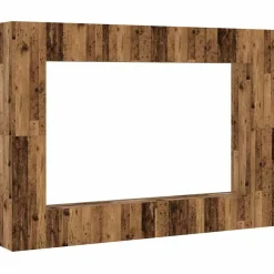 vidaXL 8-delig Tv-meubelset wandmontage bewerkt hout oud houtkleurig