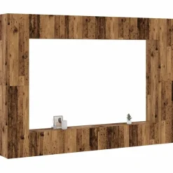 vidaXL 8-delig Tv-meubelset wandmontage bewerkt hout oud houtkleurig