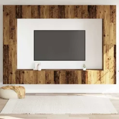 vidaXL 8-delig Tv-meubelset wandmontage bewerkt hout oud houtkleurig