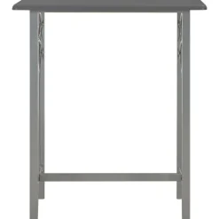 vidaXL 3-delige Barset hout en staal antraciet