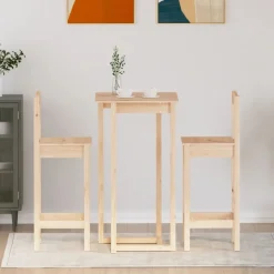 vidaXL 3-delige Barset massief grenenhout