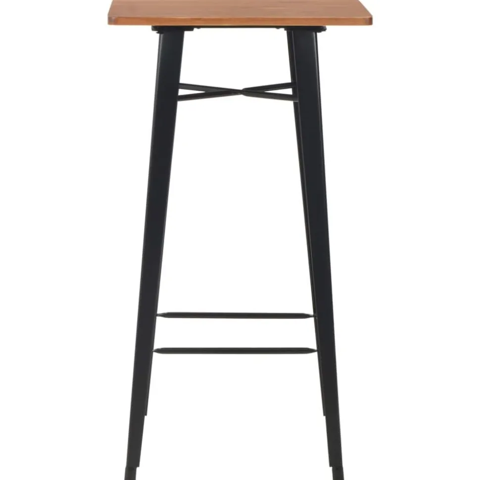 vidaXL 3-delige Barset staal bruin zwart