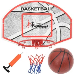 vidaXL 5-delige Basketbalset wandmontage 66x44,5 cm