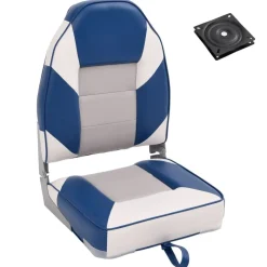 vidaXL 2-delige Bootstoelenset met hoge rugleuning inklapbaar