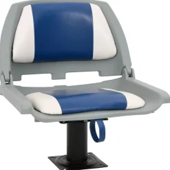 vidaXL 2-delige Bootstoelenset inklapbaar 48x51x41 cm blauw en wit