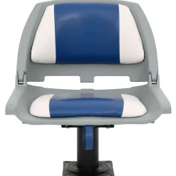 vidaXL 2-delige Bootstoelenset inklapbaar 48x51x41 cm blauw en wit