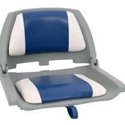 vidaXL 2-delige Bootstoelenset inklapbaar 48x51x41 cm blauw en wit
