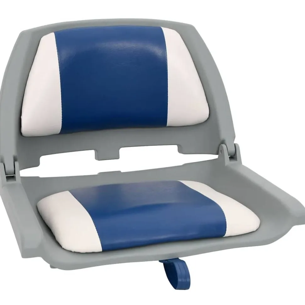 vidaXL 2-delige Bootstoelenset inklapbaar 48x51x41 cm blauw en wit