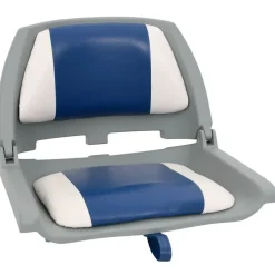 vidaXL 2-delige Bootstoelenset inklapbaar 48x51x41 cm blauw en wit