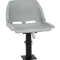 vidaXL 2-delige Bootstoelenset inklapbaar 48x51x41 cm grijs