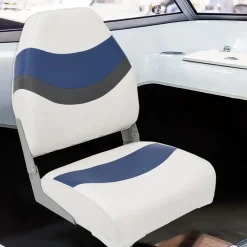 vidaXL 2-delige Bootstoelenset met hoge rugleuning inklapbaar