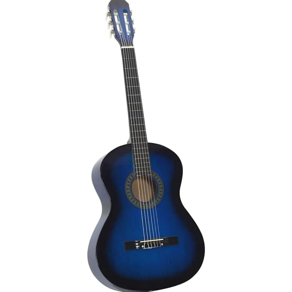 vidaXL 12-delige Gitaarset klassiek beginner 4/4 39" blauw