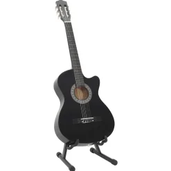 vidaXL 12-delige Gitaarset met 6 snaren western klassiek 38" zwart