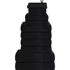 vidaXL 12-delige Handdoekenset FROGN 360 g/m² zwart