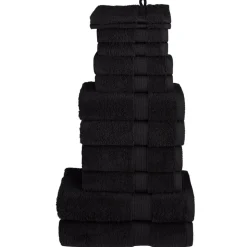 vidaXL 12-delige Handdoekenset SOLUND 600 g/m² zwart
