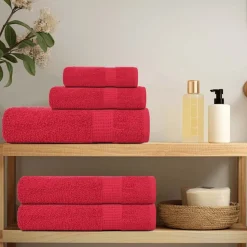 vidaXL 12-delige Handdoekenset FROGN 360 g/m² rood