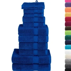 vidaXL 12-delige Handdoekenset SOLUND 600 g/m² blauw