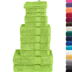 vidaXL 12-delige Handdoekenset SOLUND 600 g/m² groen
