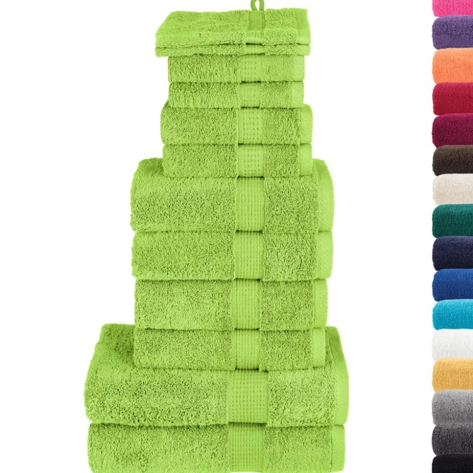 vidaXL 12-delige Handdoekenset SOLUND 600 g/m² groen