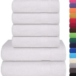 vidaXL 6-delige Handdoekenset FROGN 360 g/m² wit