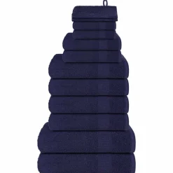 vidaXL 12-delige Handdoekenset FROGN 360 g/m² marineblauw