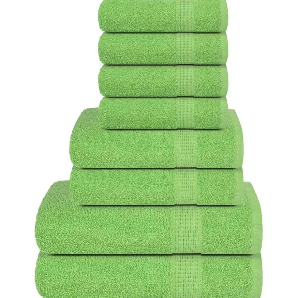 vidaXL 8-delige Handdoekenset FROGN 360 g/m² appelgroen
