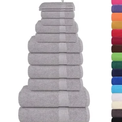 vidaXL 12-delige Handdoekenset FROGN 360 g/m² grijs